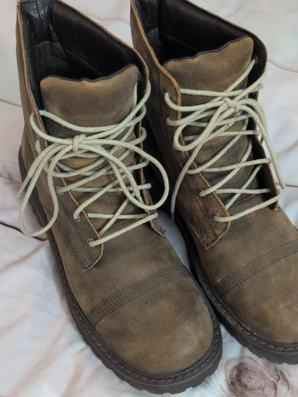 Bed Stu Men's Brown Leather Lace-Up Leather Boots size 12 Dress Up Or Casual